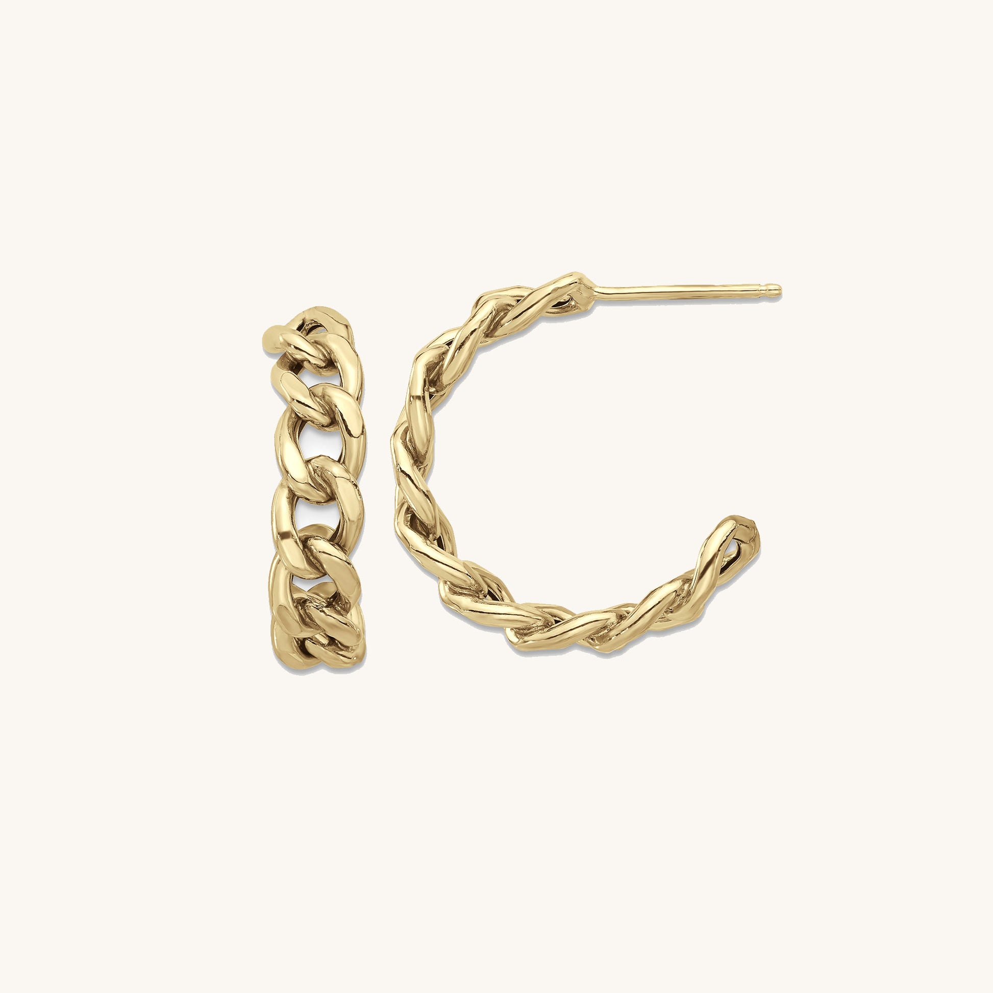 Cuban Link 25mm Curb Hoop Earrings - Keepsakes