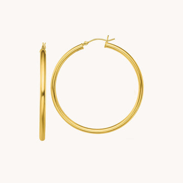 Signature Skinny Gold Vermeil 50mm XL Hoop Earrings