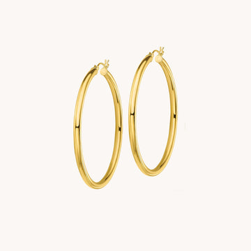 Signature Skinny Gold Vermeil 50mm XL Hoop Earrings