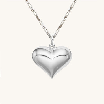 Puffy Heart Pendant Necklace