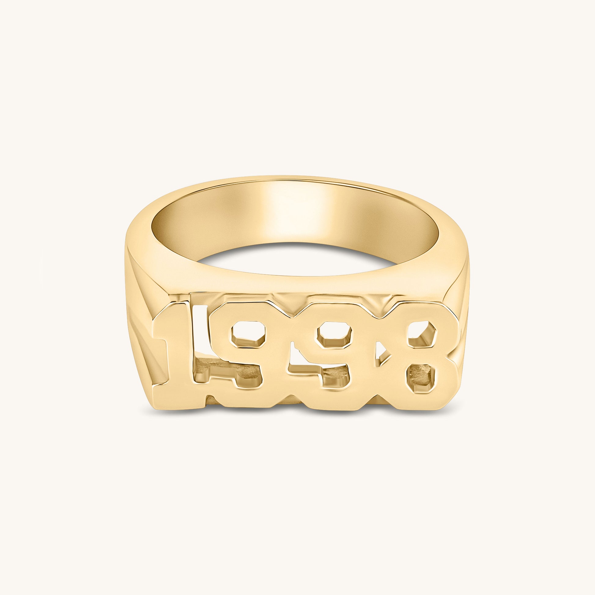 Personalized Varsity Number Year Ring - Keepsakes