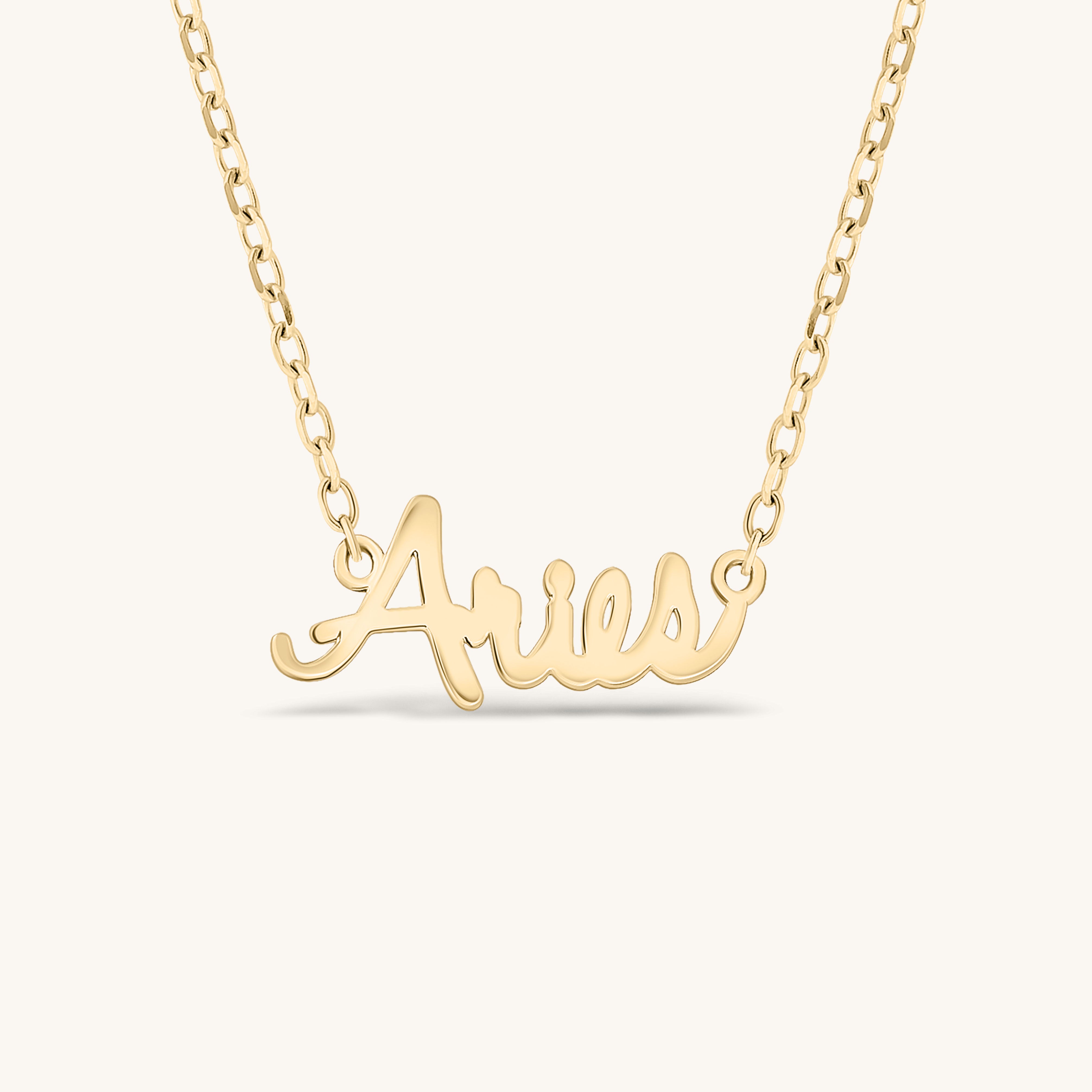 Bodega Script Nameplate Necklace