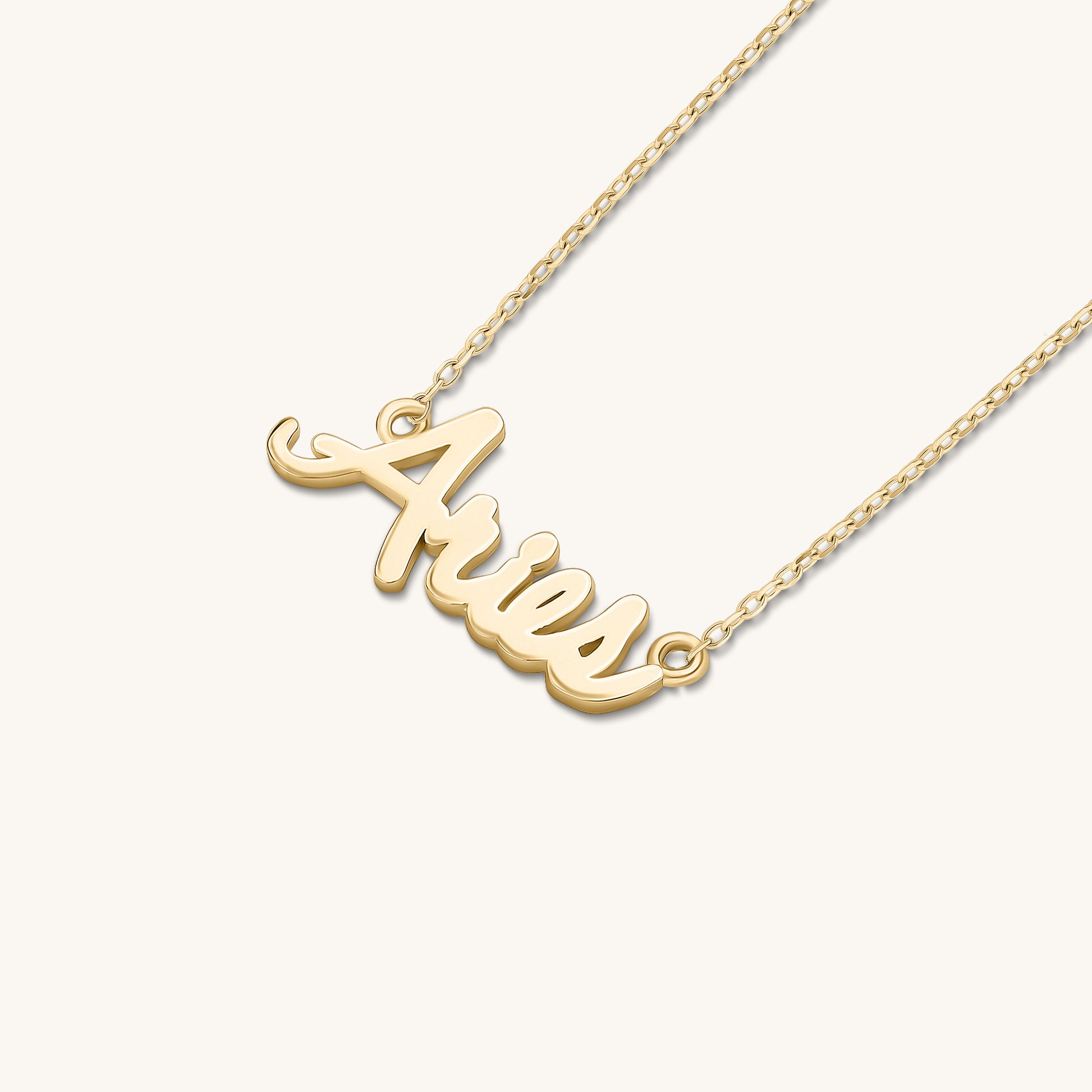 Dainty Horoscope Script Nameplate Necklace - Keepsakes