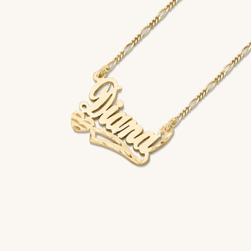 Bodega Heart Script Nameplate Necklace