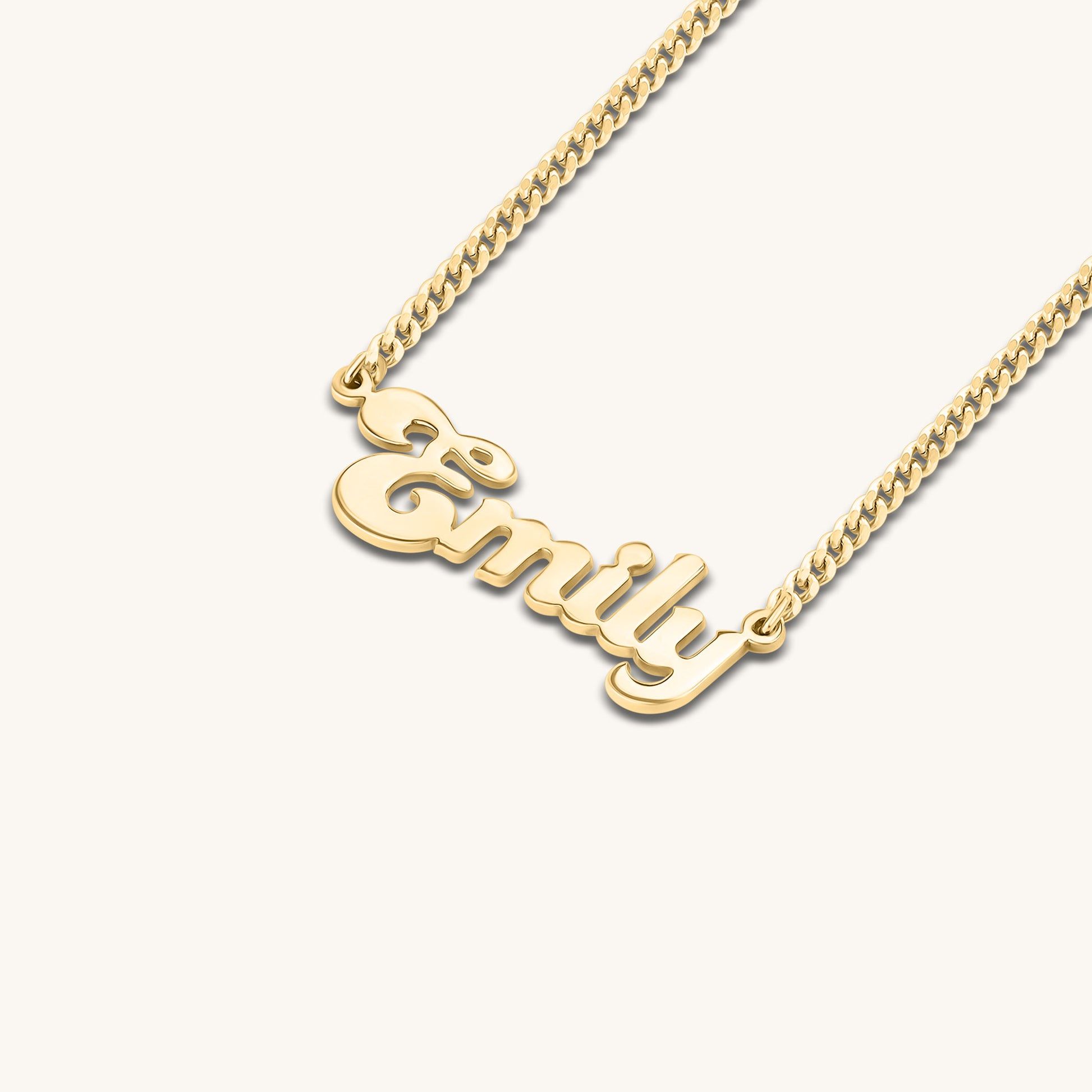 Groovy Font Nameplate Necklace - Keepsakes