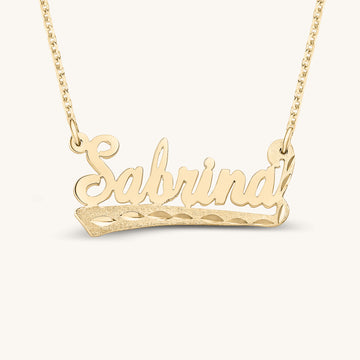 Bodega Script Nameplate Necklace