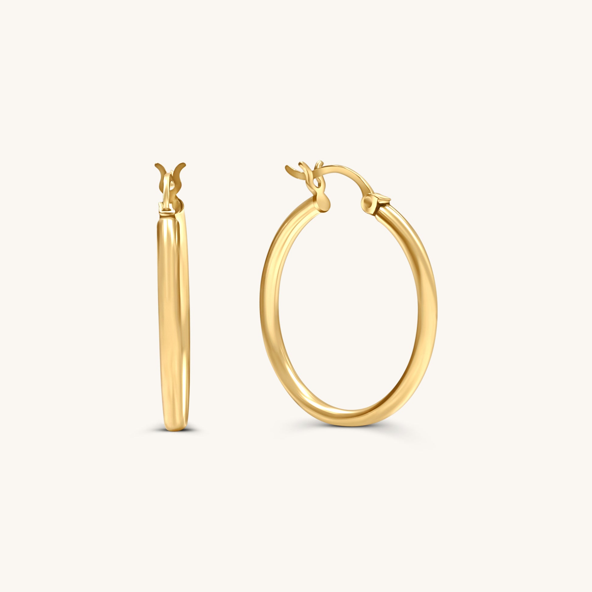 Signature Skinny Gold Hoop Earrings - Keepsakes
