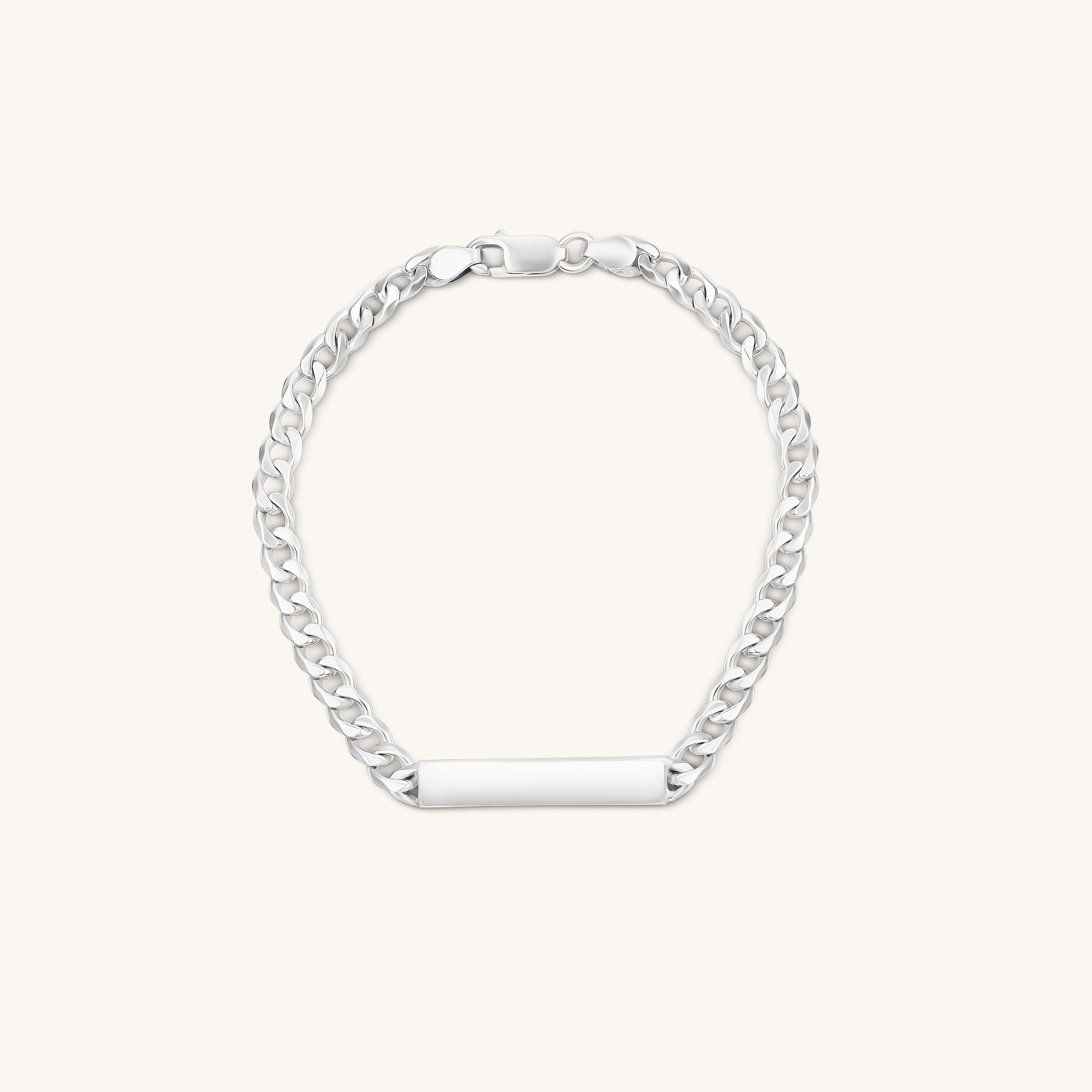Sterling Silver Cuban Link ID Bracelet - Keepsakes Jewels