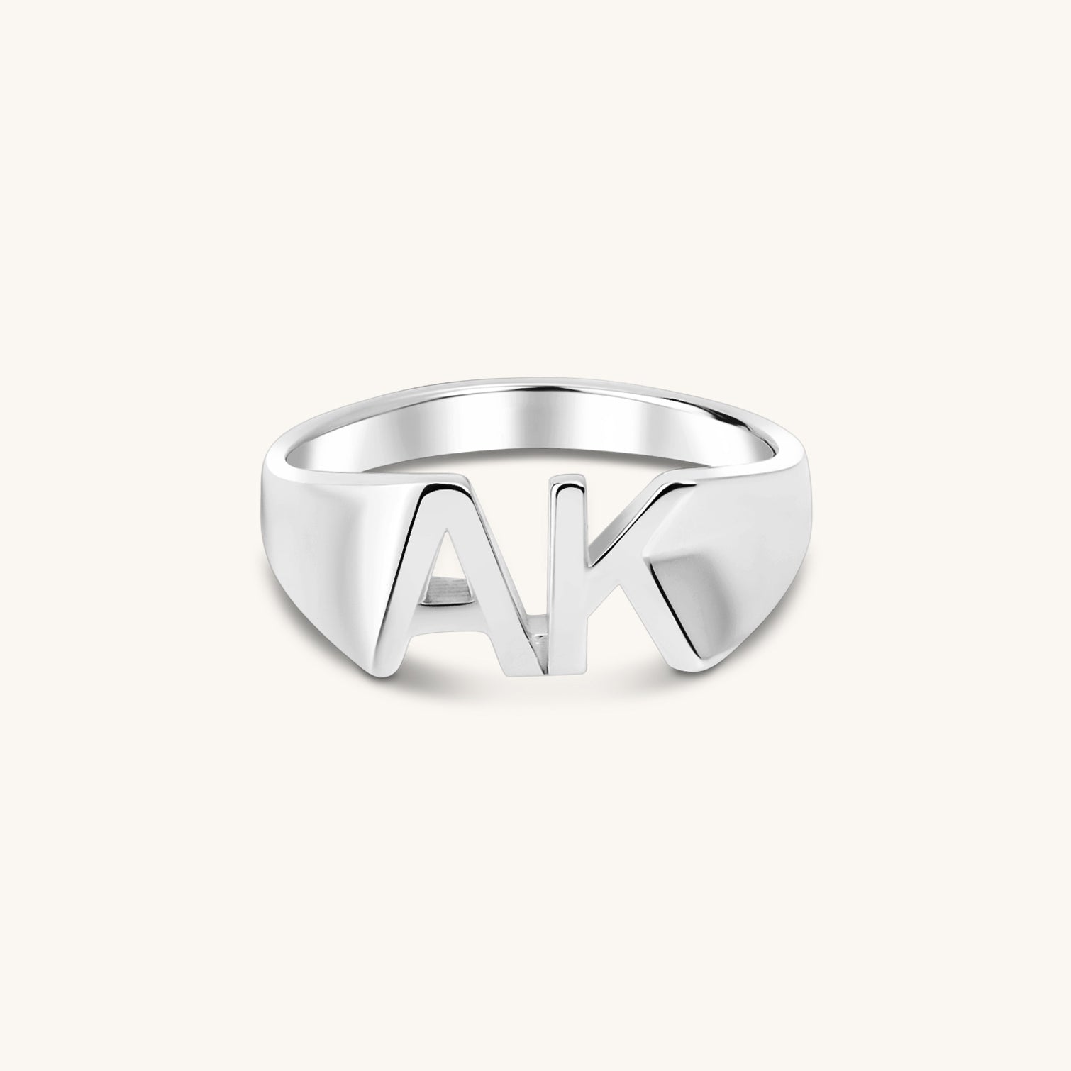 Personalized Double Initial Ring - Keepsakes